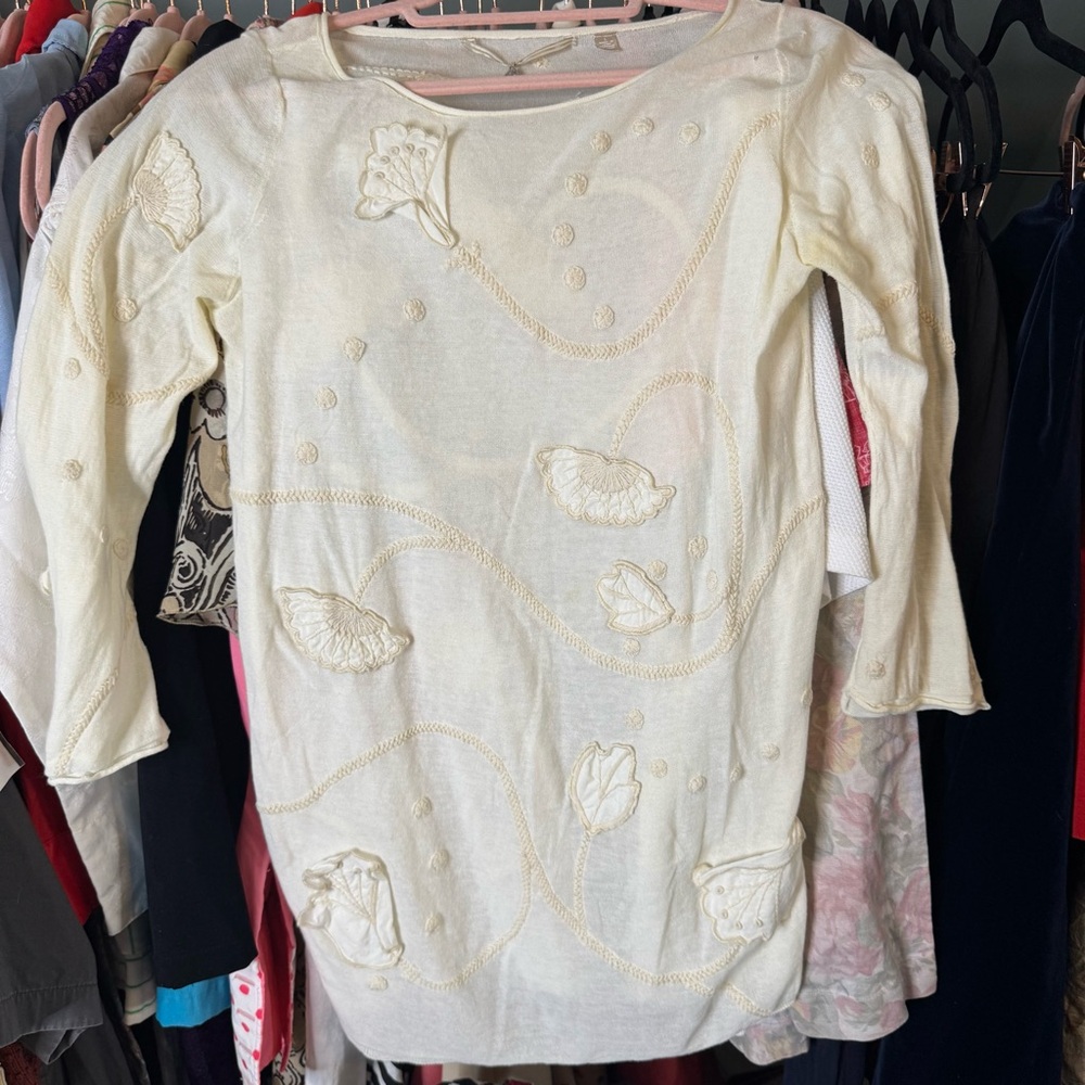 #18 Knitted & Knotted Cream Top
